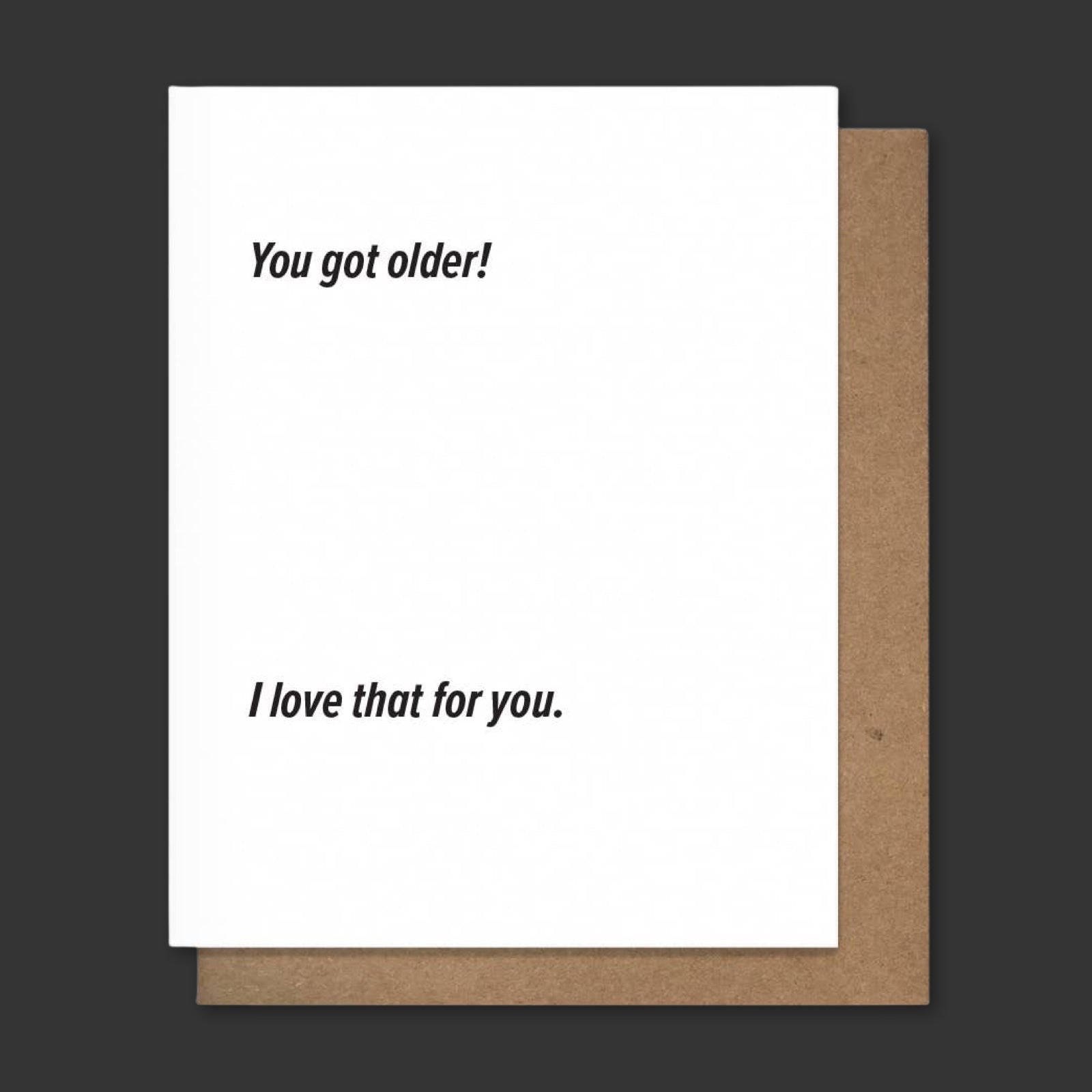 OLDER Letterpress Birthday Card - bubblegum market