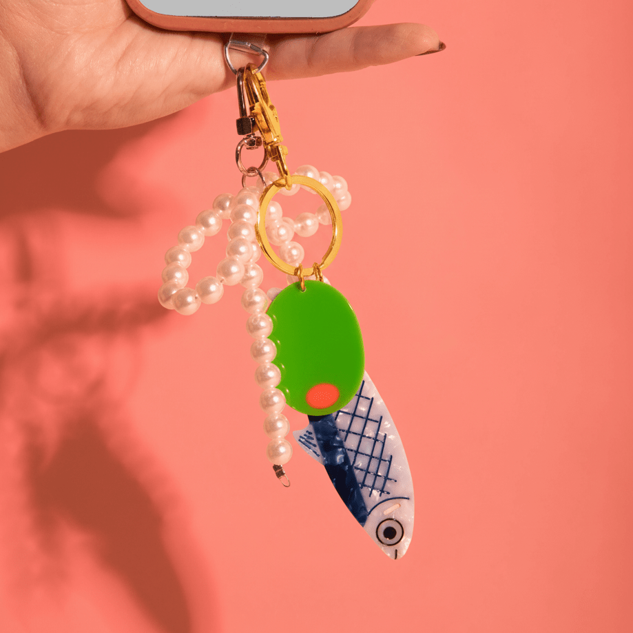 OLIVE N CHOVY Bag Charm - bubblegum market