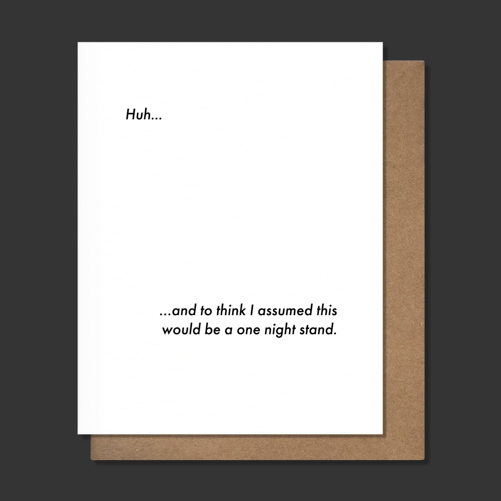 ONE NIGHT STAND Letterpress Greeting Card - bubblegum market