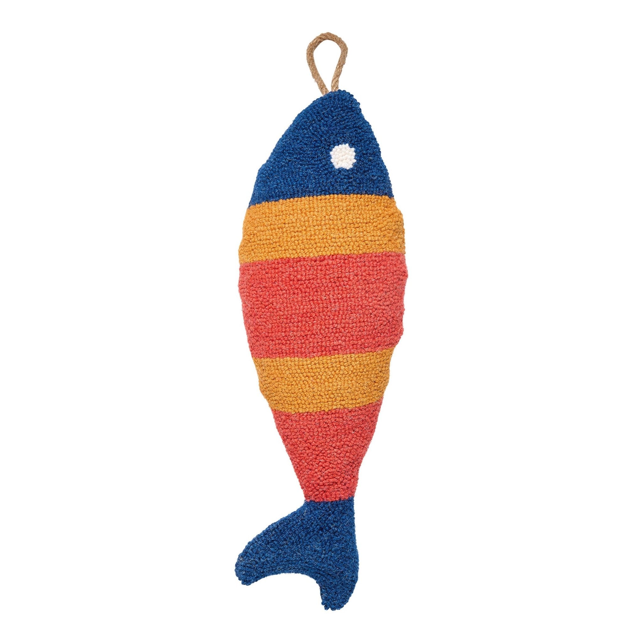 Orange Picket Fish Hook Pillow - bubblegum market