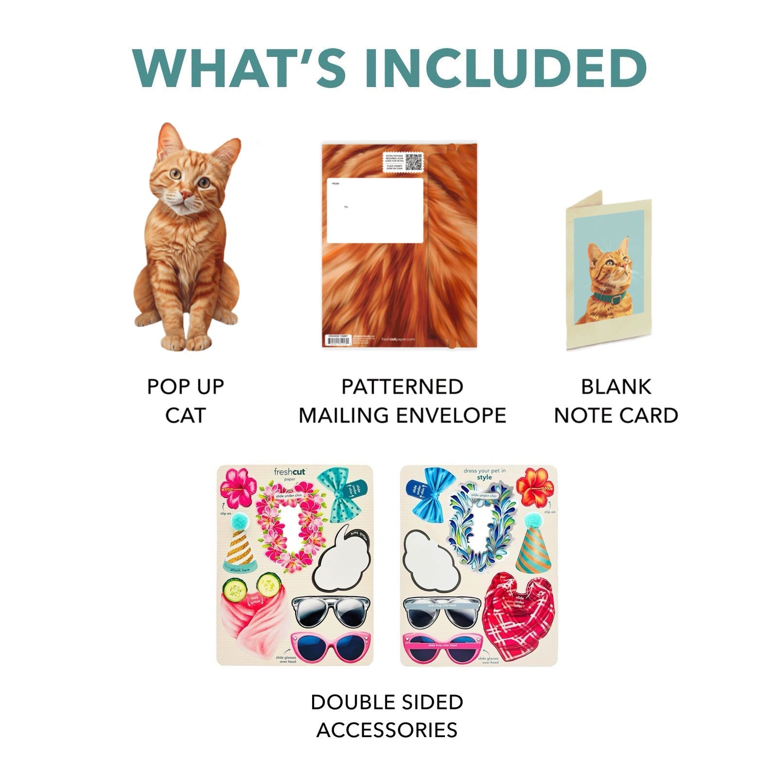 Orange Tabby Pop - Up Pet Card - bubblegum market