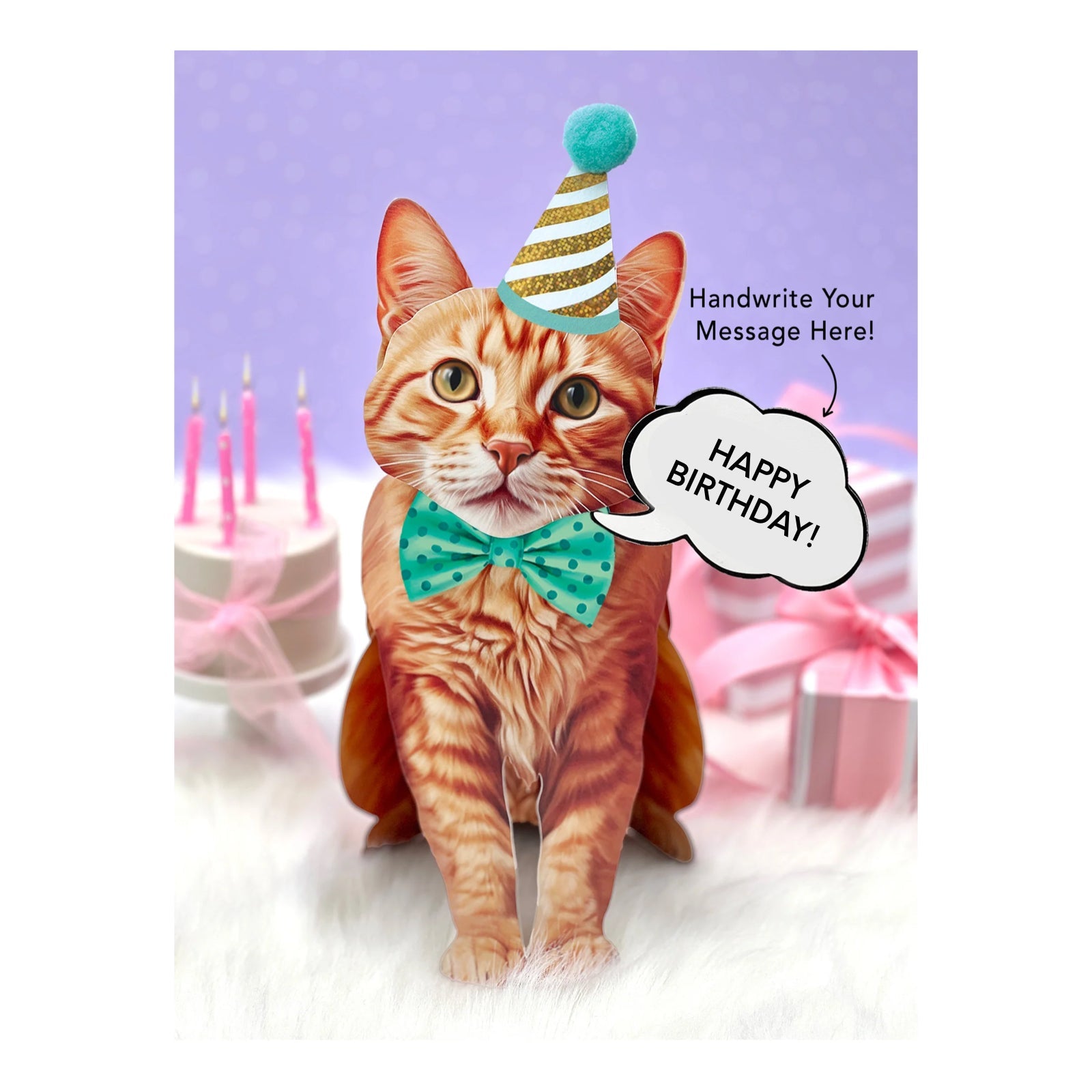 Orange Tabby Pop - Up Pet Card - bubblegum market