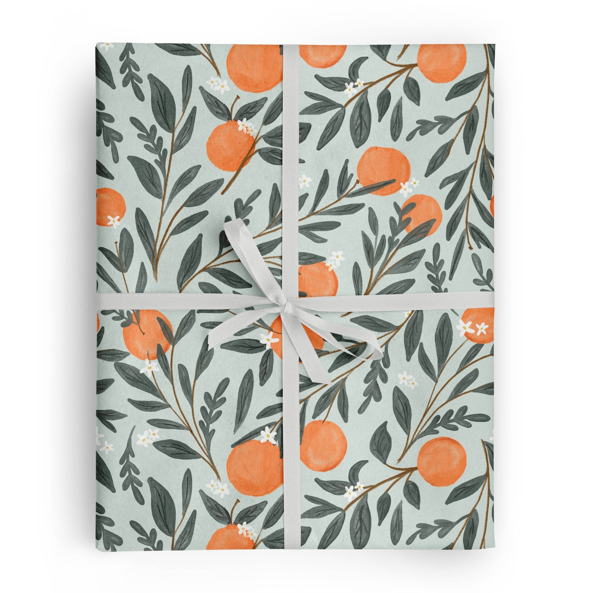Orange Vine Gift Wrap Sheets (Roll of 3) - bubblegum market