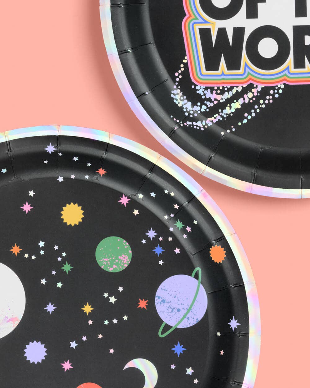 Out of This World Paper Plates 9" (24pc) - bubblegum market