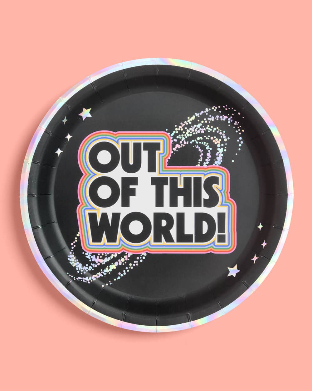 Out of This World Paper Plates 9" (24pc) - bubblegum market