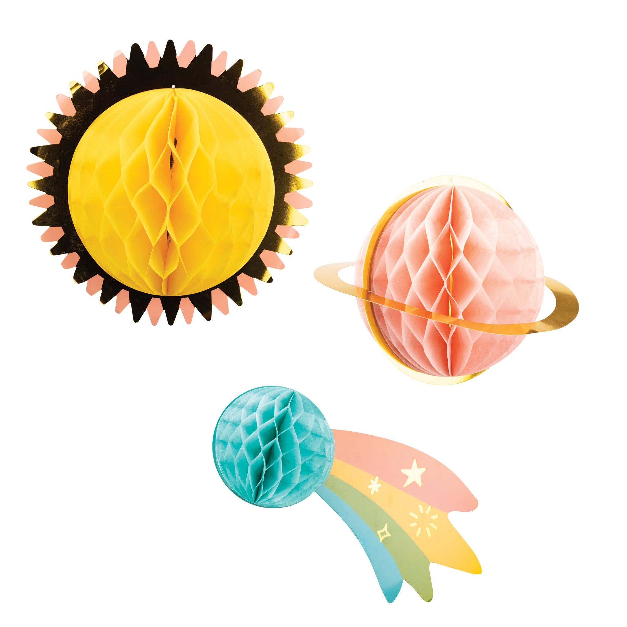 Outer Space Honeycomb Decorations - bubblegum market