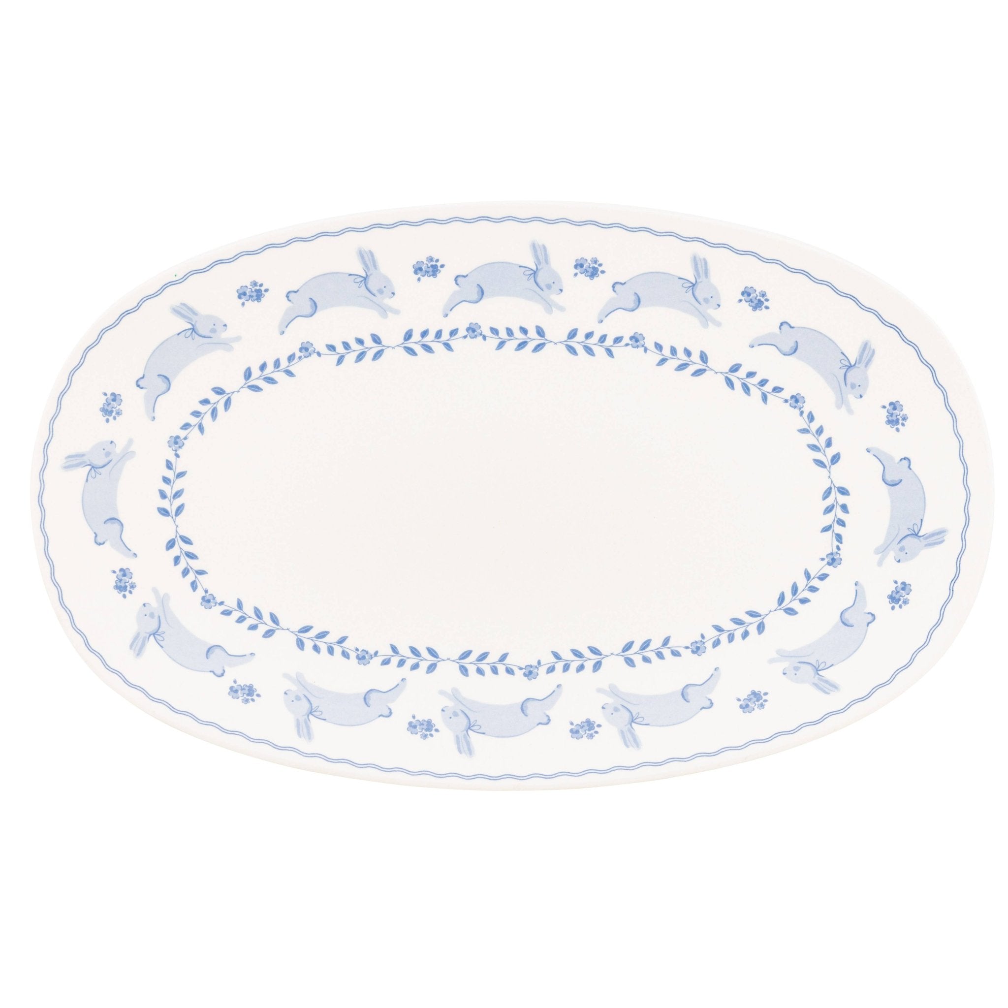 Oval Bunny Bamboo Tray - bubblegum market