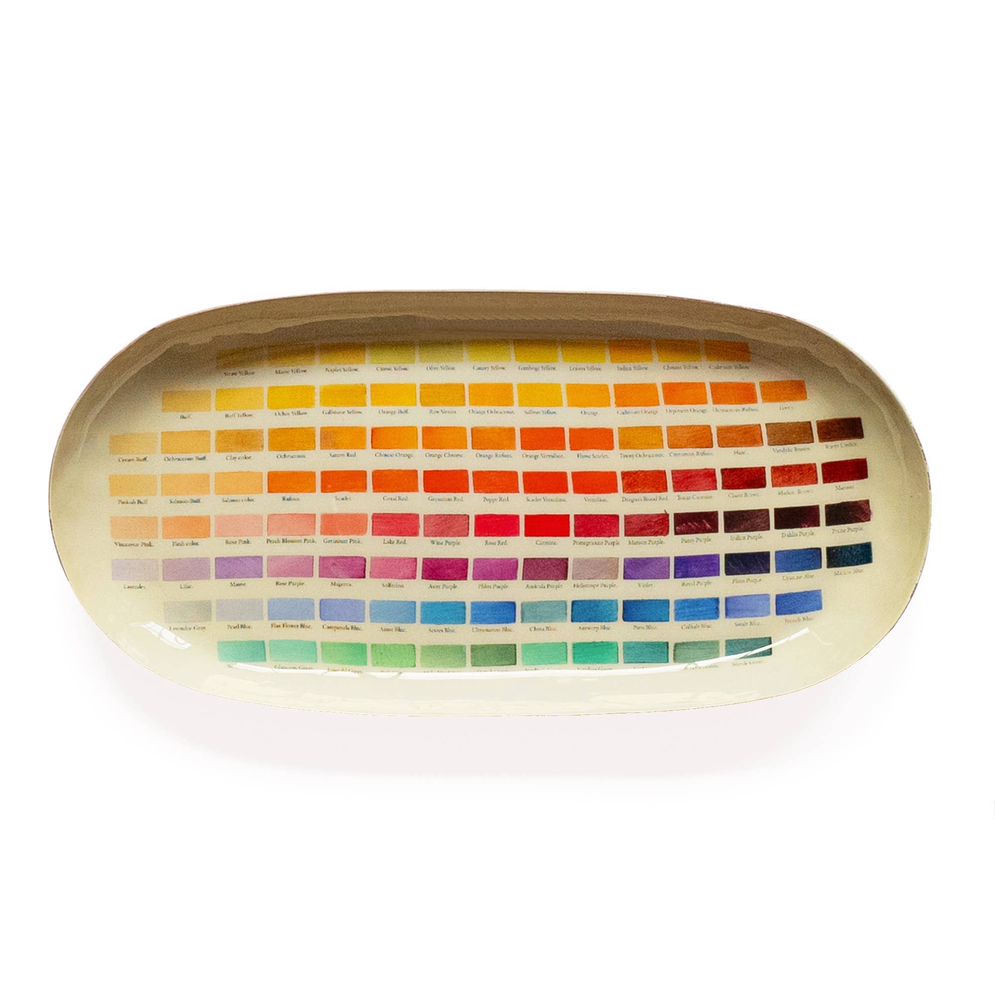 Oval Nomenclature of Colors Enamel Tray - bubblegum market