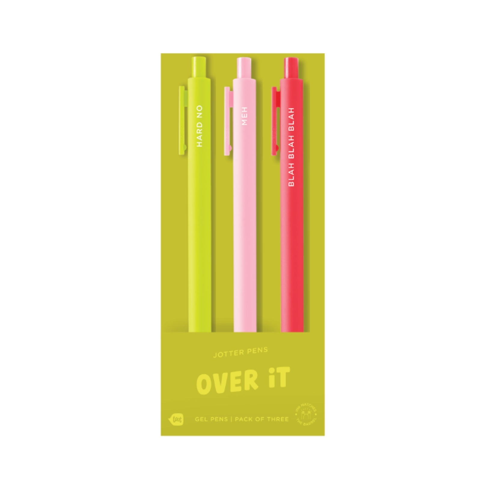 OVER IT Jotter Pen Set - bubblegum market