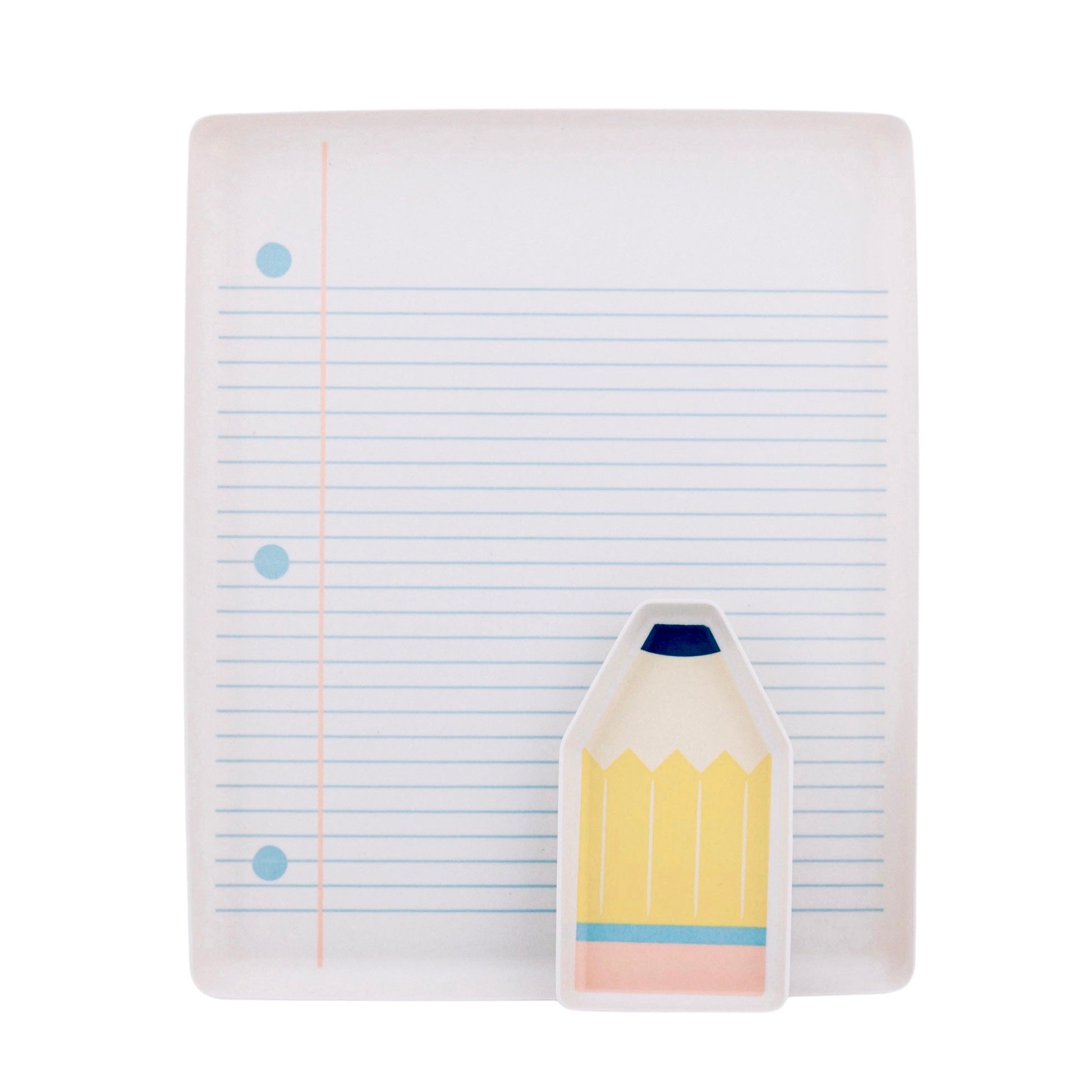 Paper & Pencil Bamboo Tray Set - bubblegum market