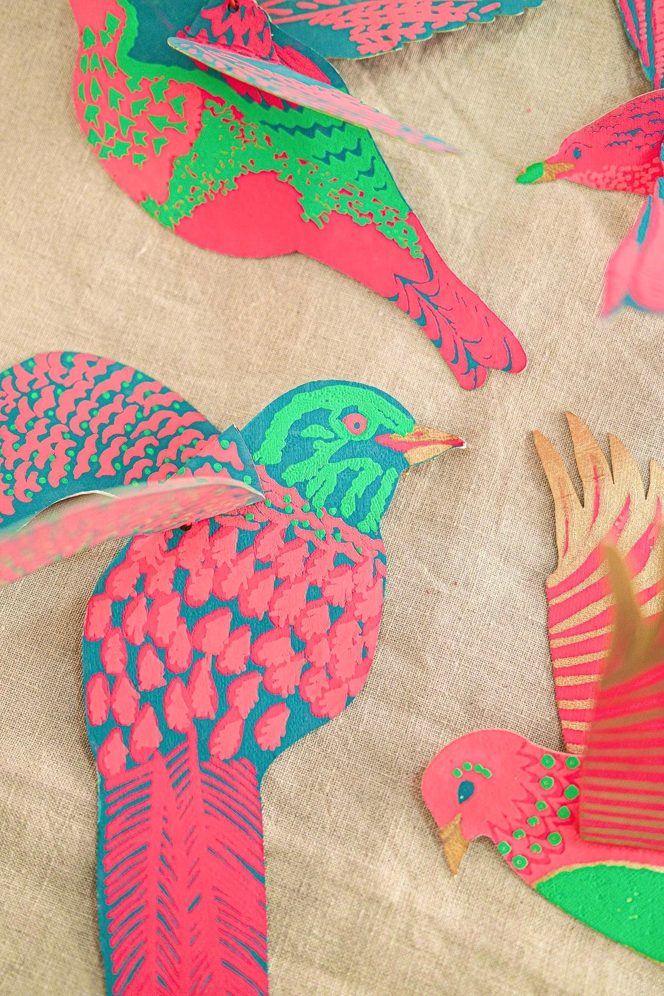 Party Birds Paper Ornaments - bubblegum market