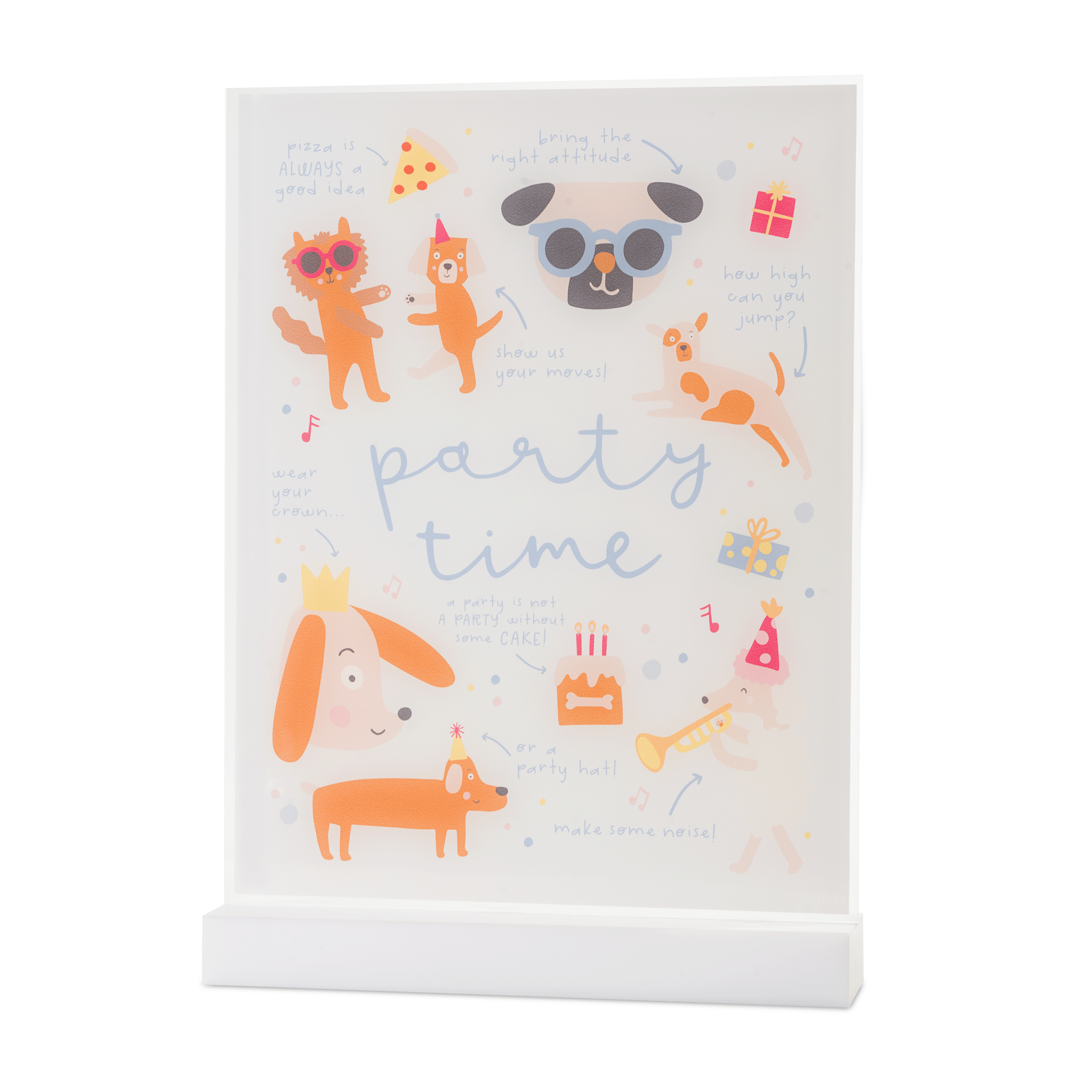 PARTY TIME Acrylic Table Sign - bubblegum market