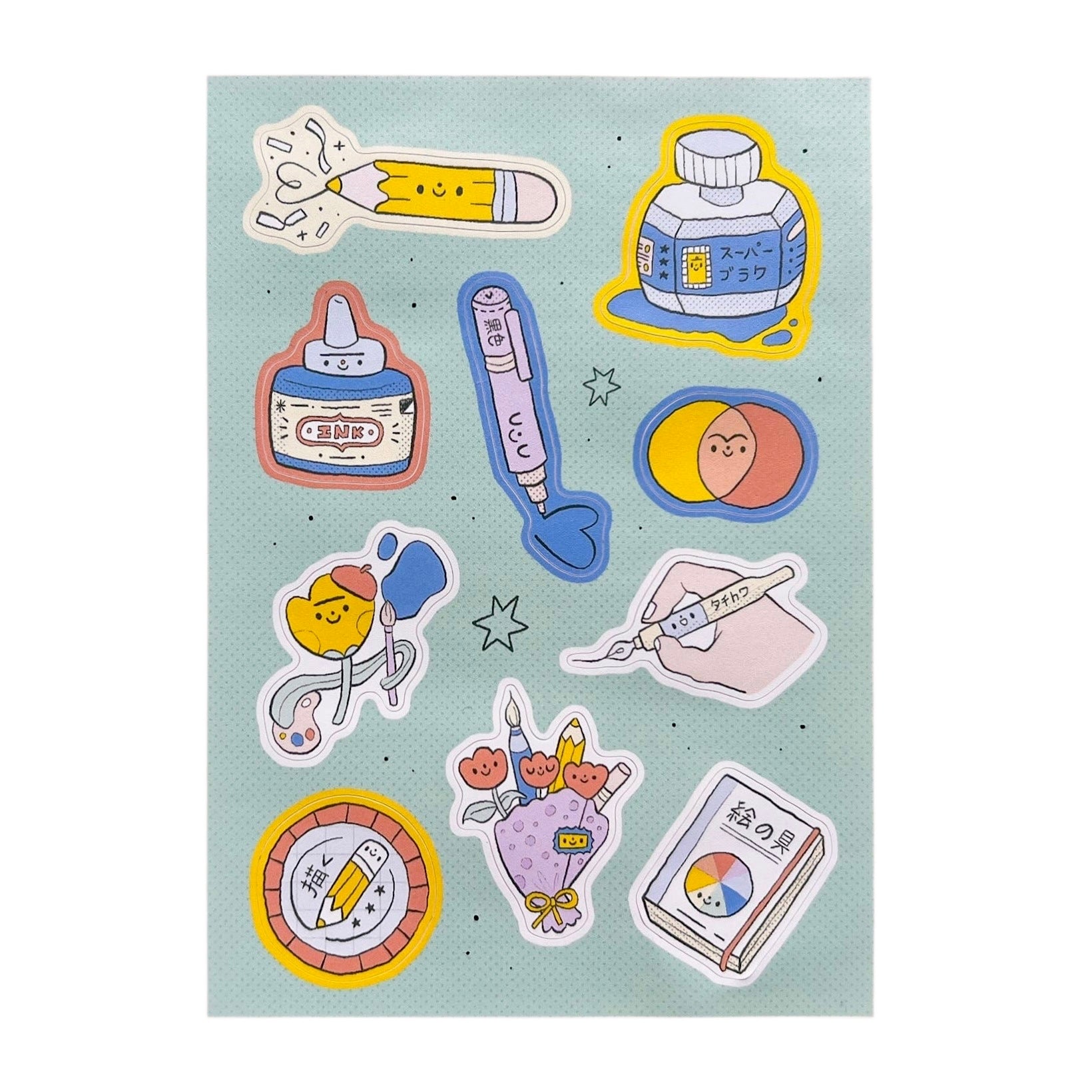 Pastel Artsy Friends Stickers - bubblegum market