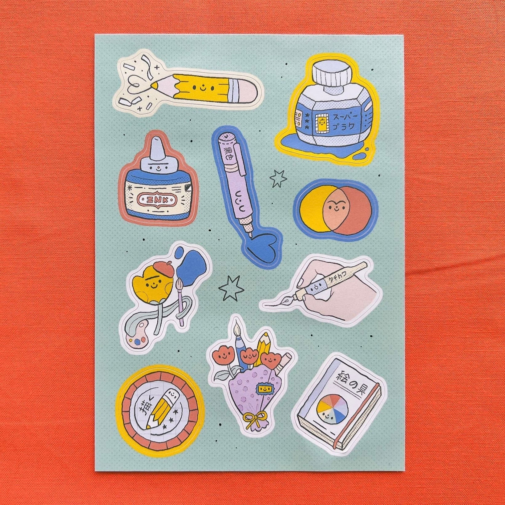 Pastel Artsy Friends Stickers - bubblegum market