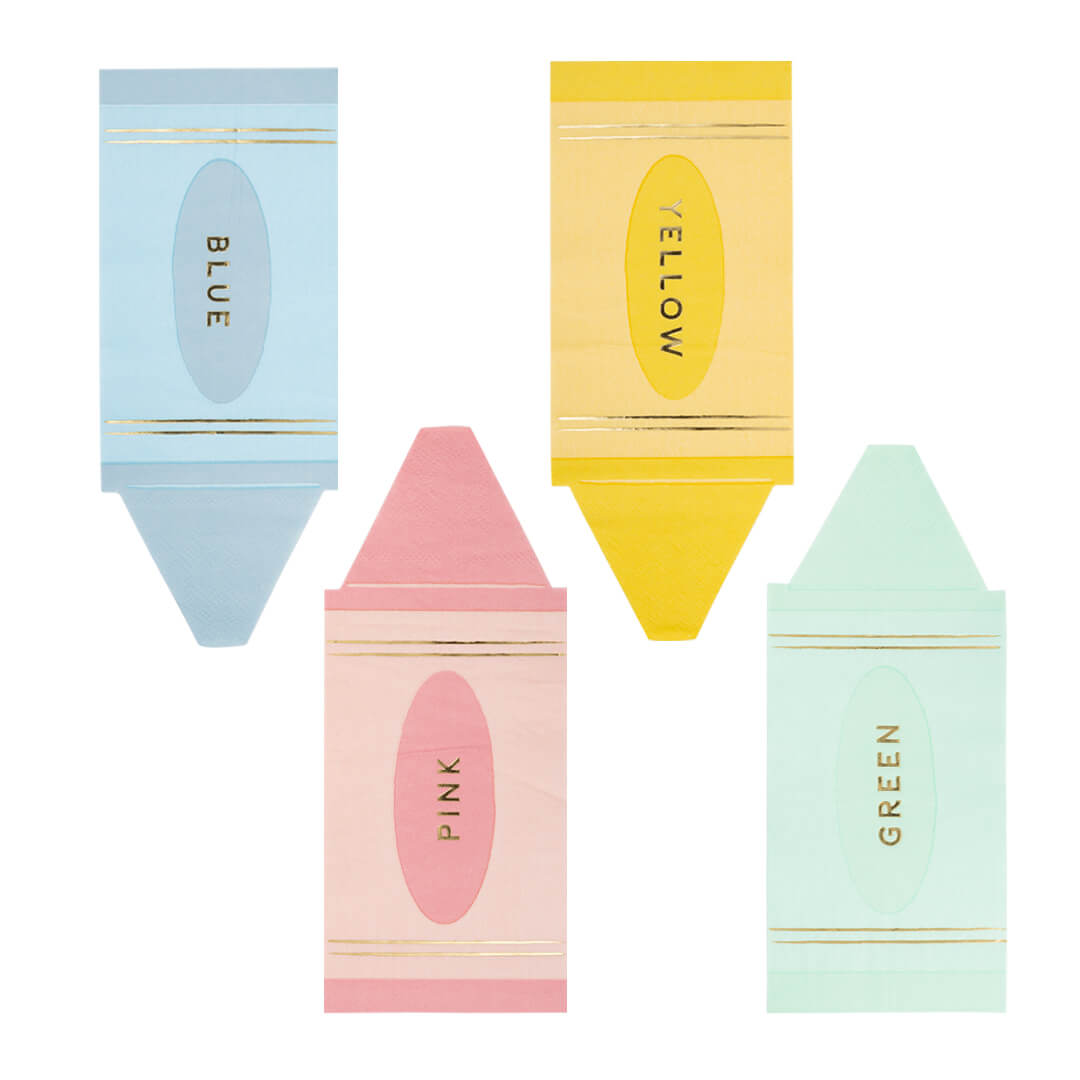 Pastel Crayon Napkins - bubblegum market
