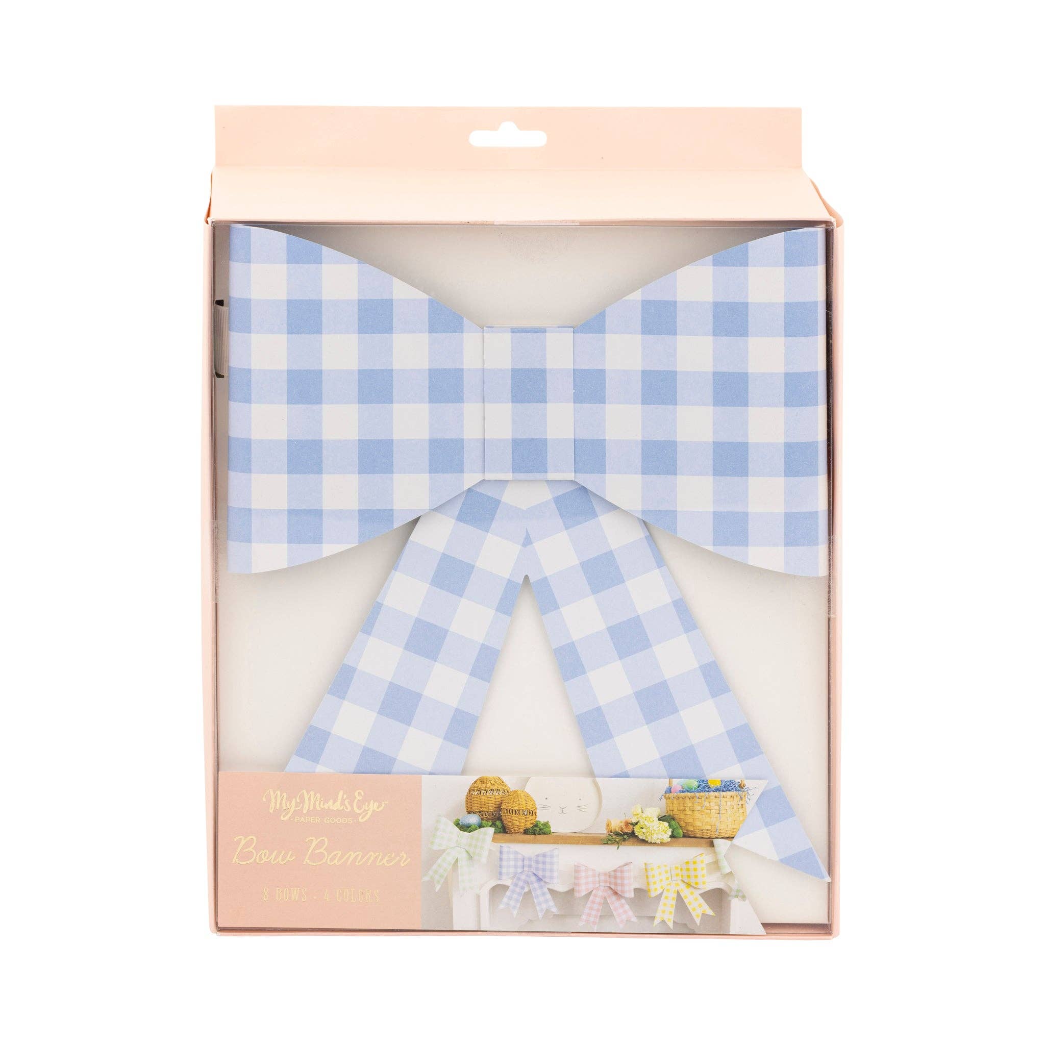 Pastel Gingham Bow Banner - bubblegum market