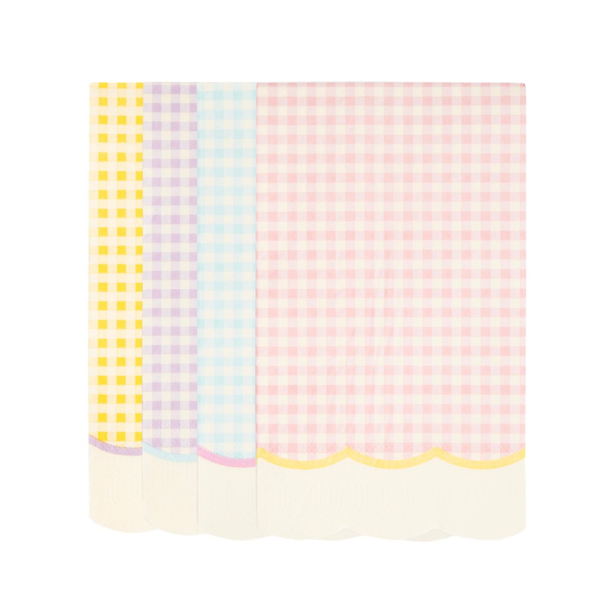 Pastel Gingham Guest Napkins - bubblegum market
