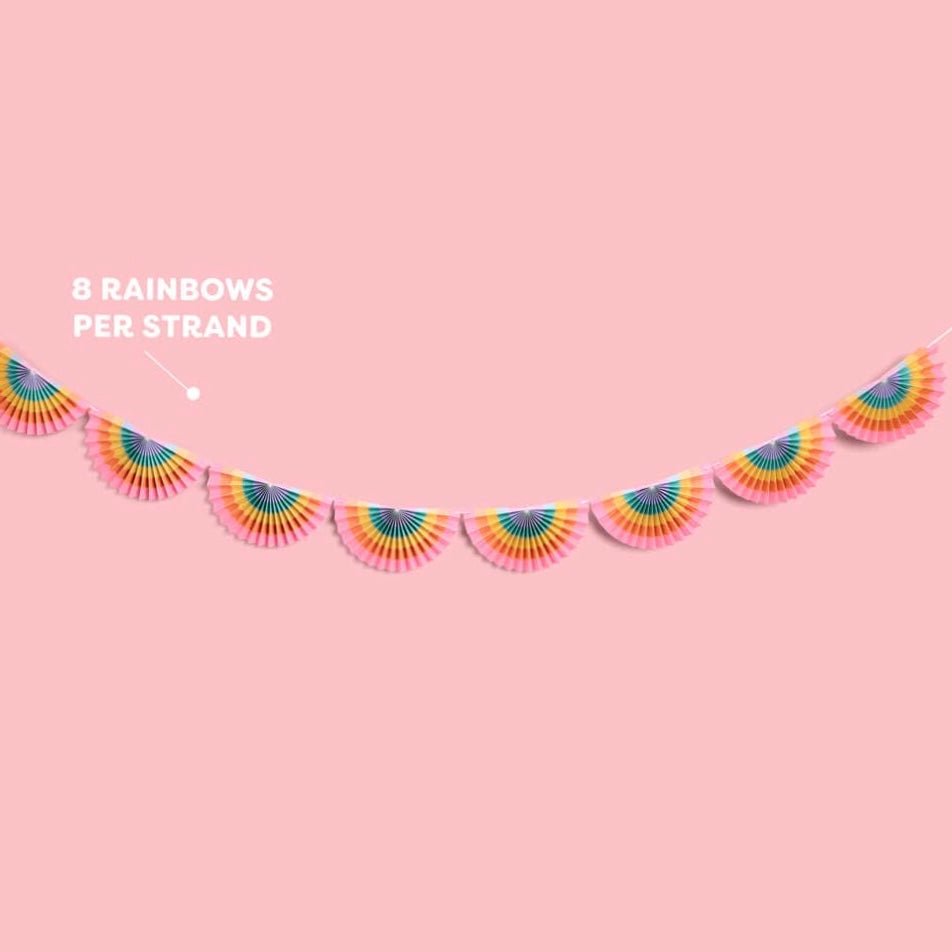 Pastel Rainbow 3D Fan Garland - bubblegum market