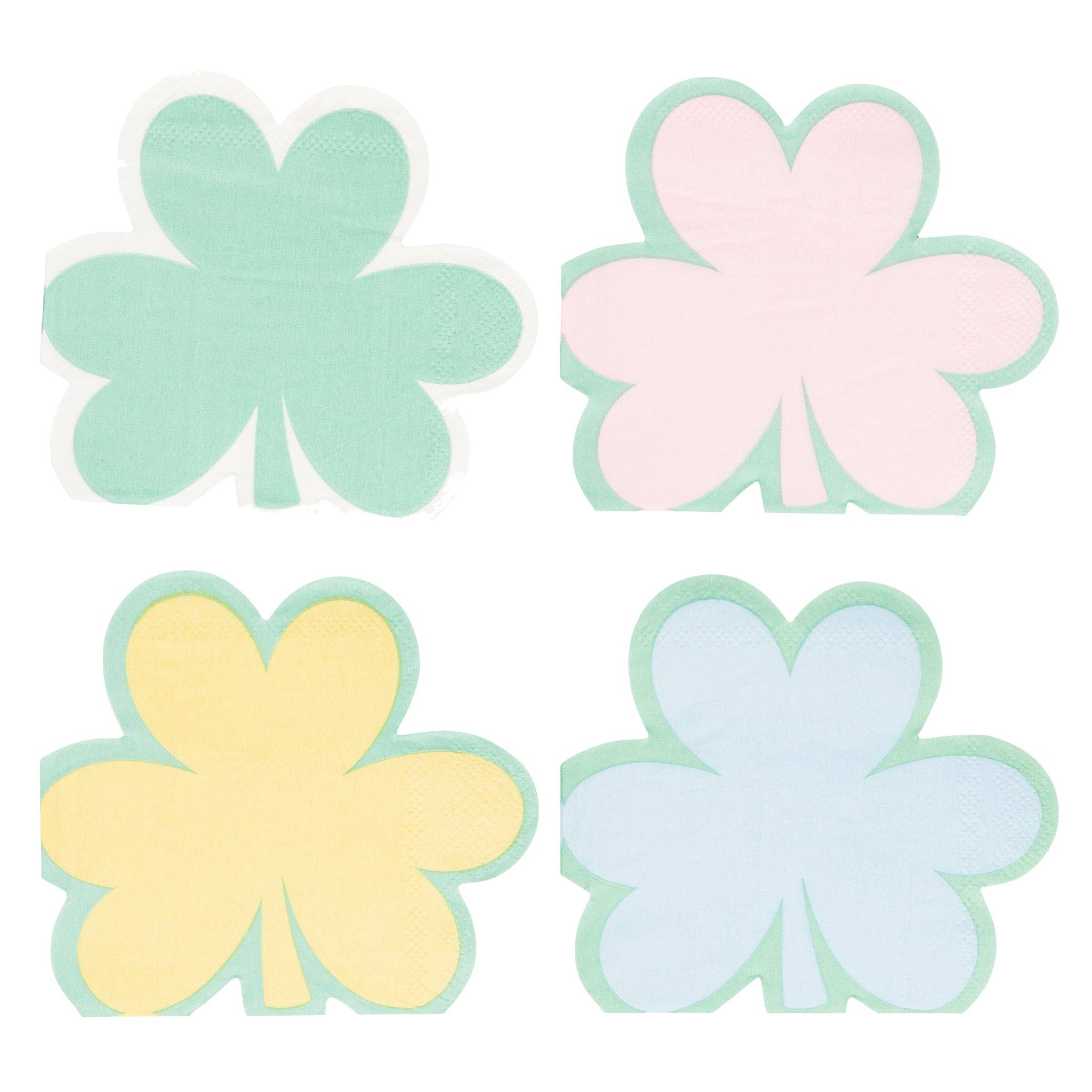 Pastel Shamrock Cocktail Napkins - bubblegum market