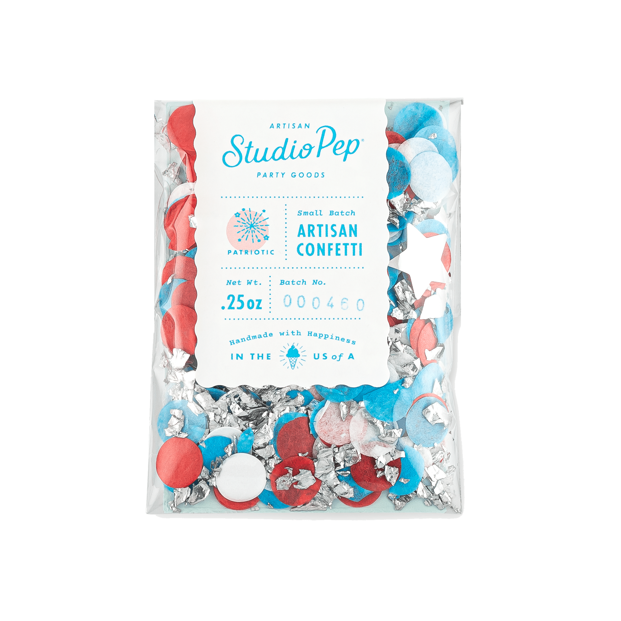 Patriotic Artisan Confetti Tube - bubblegum market