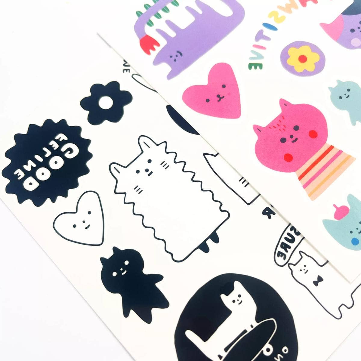 Pawsitive Cat Mini Tattoo Palooza Temporary Tattoos X Suzy Ultman - bubblegum market
