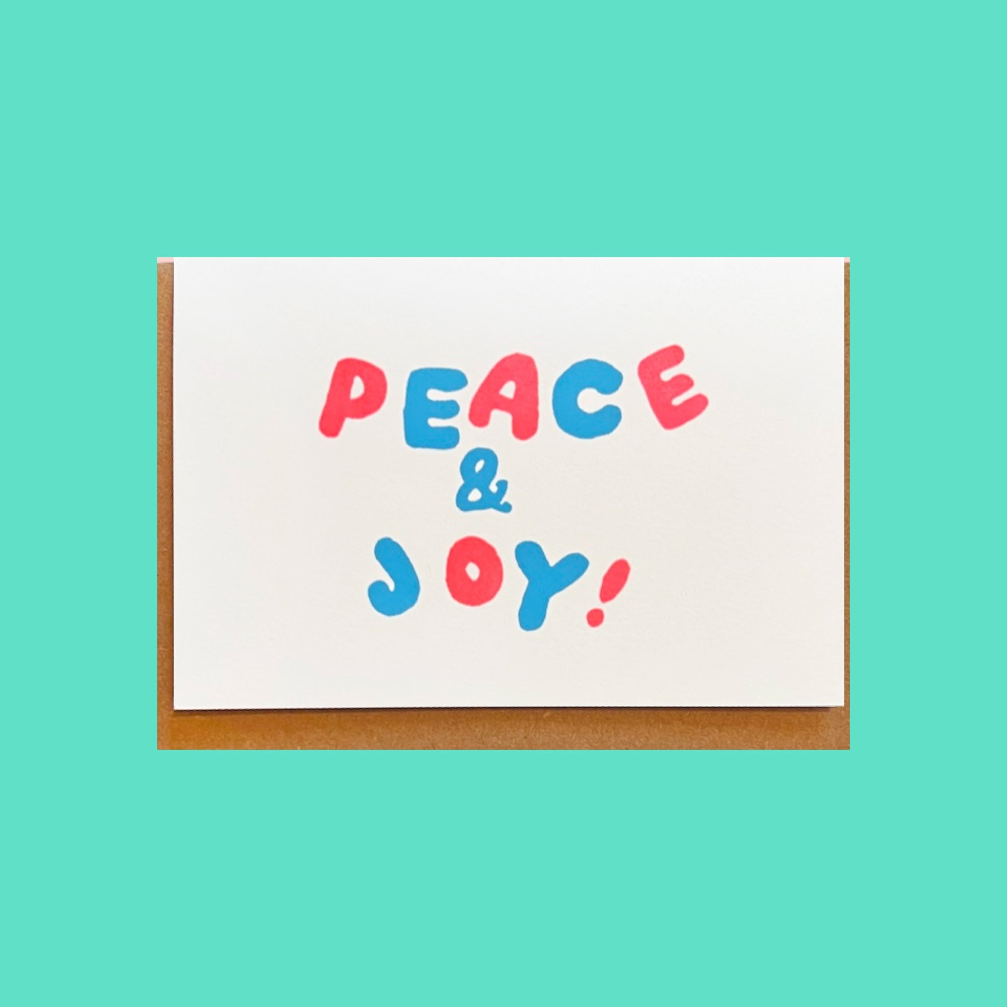 PEACE & JOY MINI GREETING CARD - bubblegum market