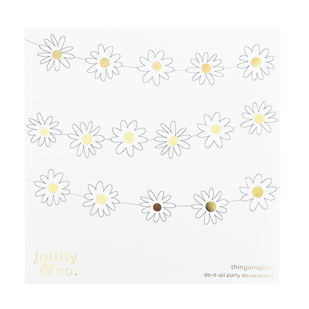 Peace & Love Daisy Thingamajigs Party Decorations / Banner - bubblegum market