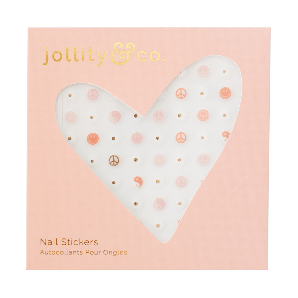 Peace & Love Nail Stickers - bubblegum market