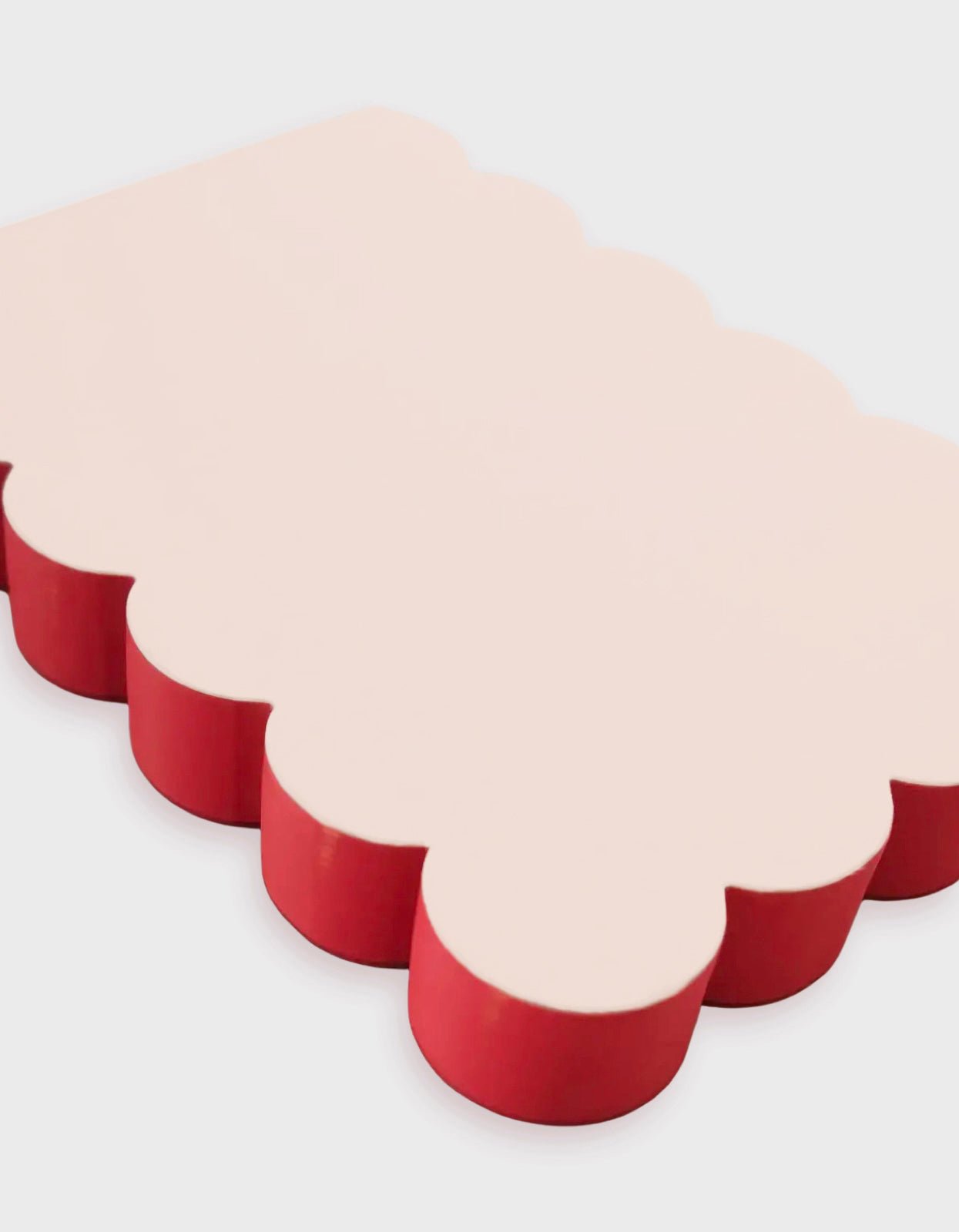 Peach + Persimmon Duotone Scalloped Notepad - bubblegum market