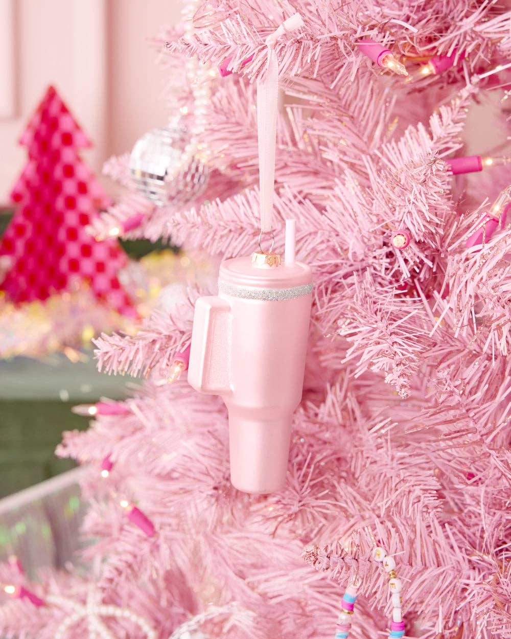 Pearl Pink Tumbler Ornament 5" - bubblegum market