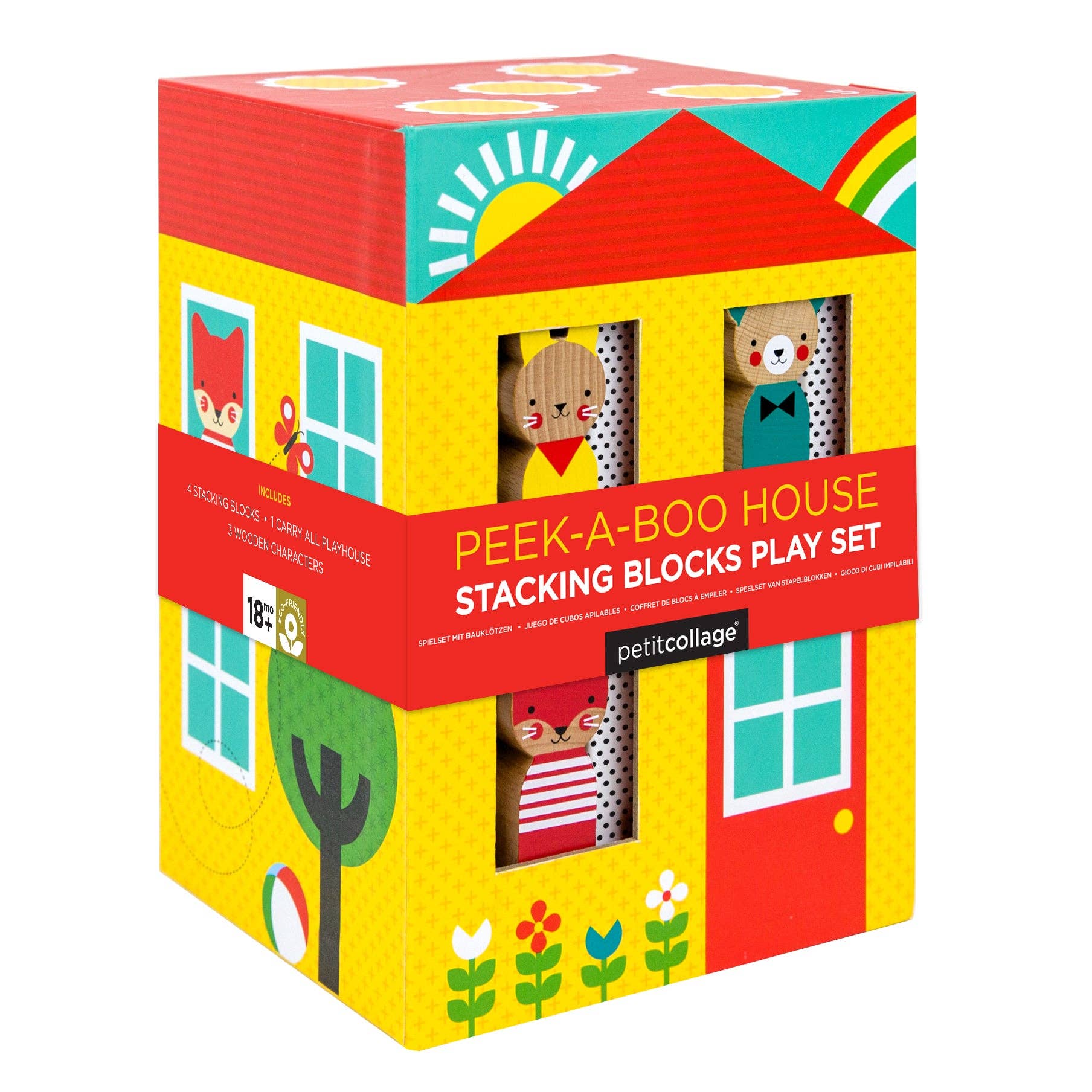Peek - A - Boo House Stacking Blocks Play Set - bubblegum market