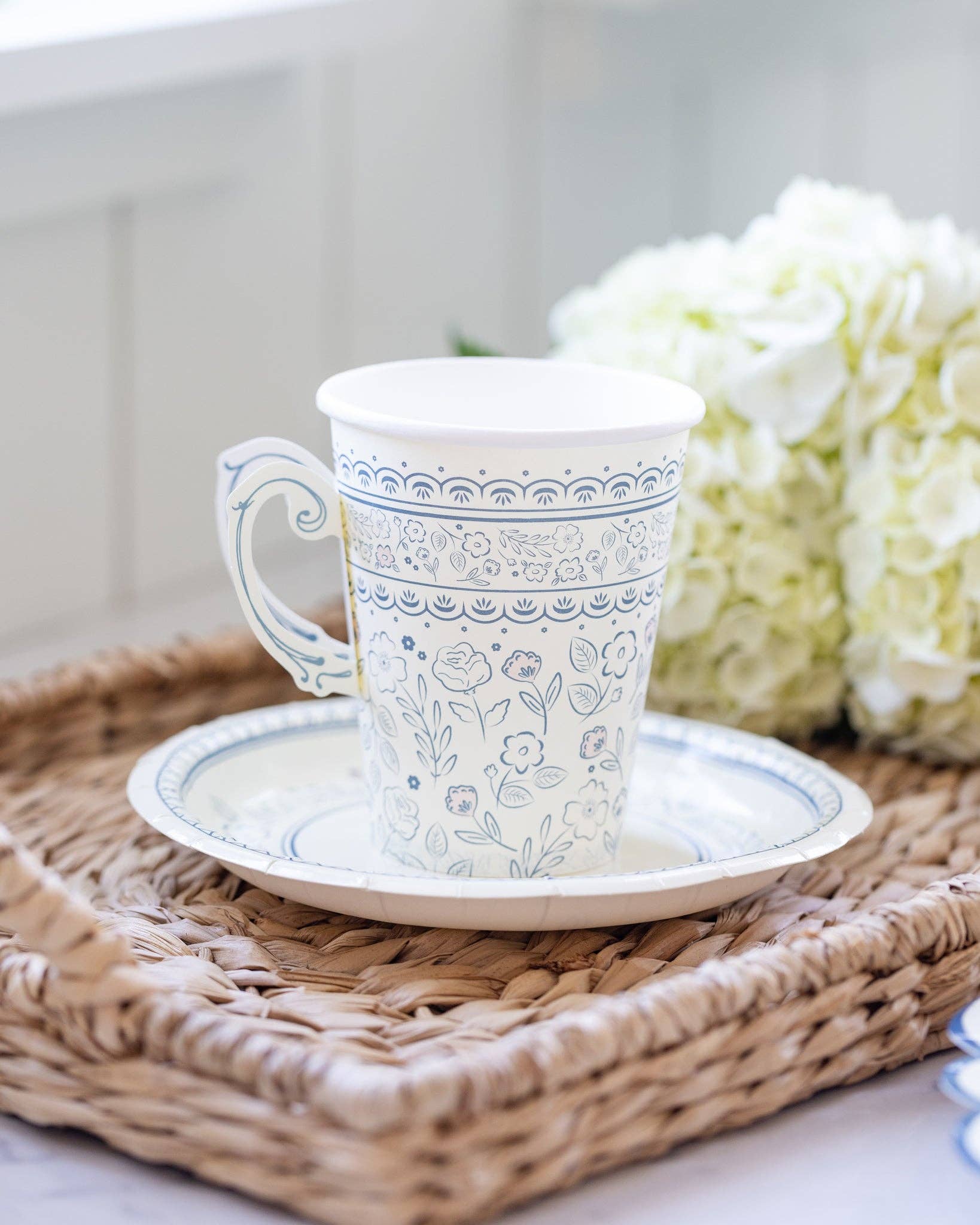 Pembroke Blue Floral Border Dessert Plates 7" - bubblegum market