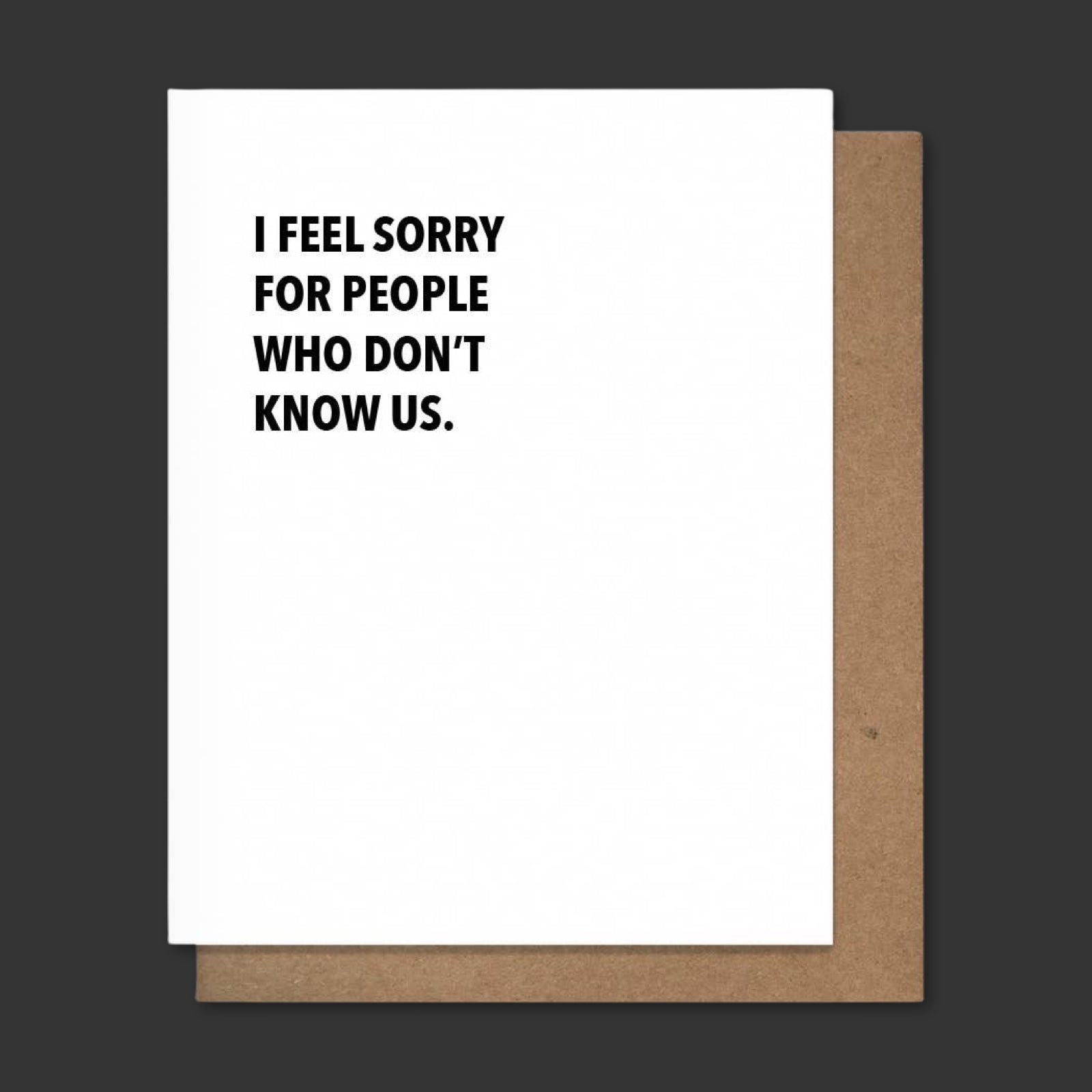 PEOPLE WHO KNOW US Friendship Letterpress Greeting Card - bubblegum market