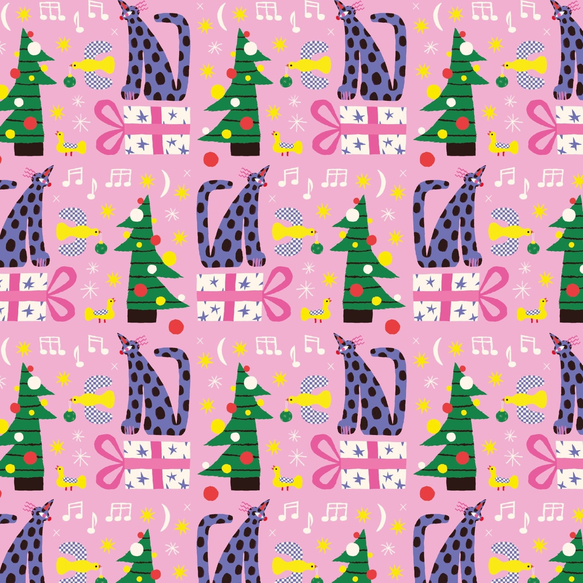 PET / CHOUCHOU Holiday Gift Wrap Sheet - bubblegum market