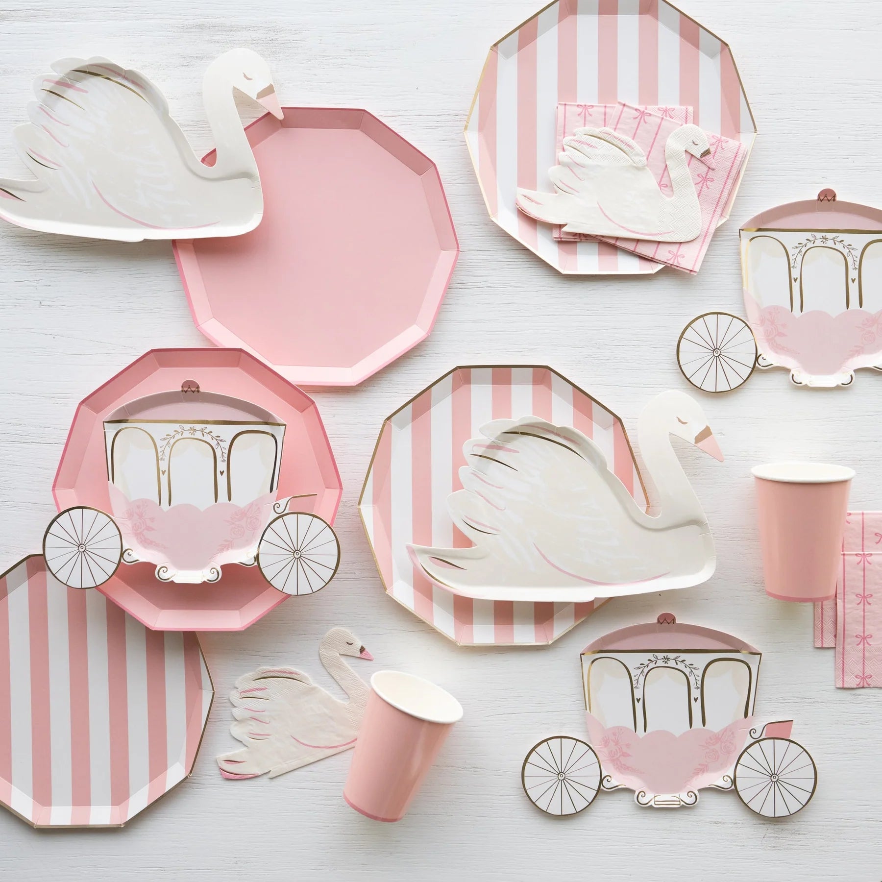 Petal Pink Cabana Stripe Dinner Plates 10.75" - bubblegum market