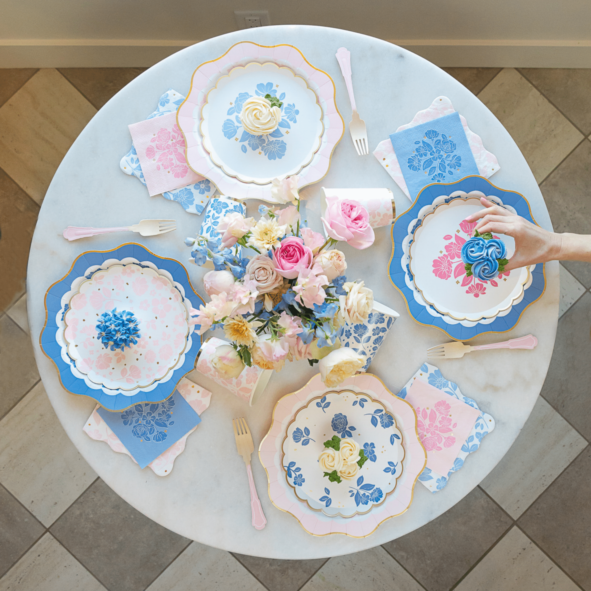 Petal Pink Elegant Floral Cocktail Napkins - bubblegum market