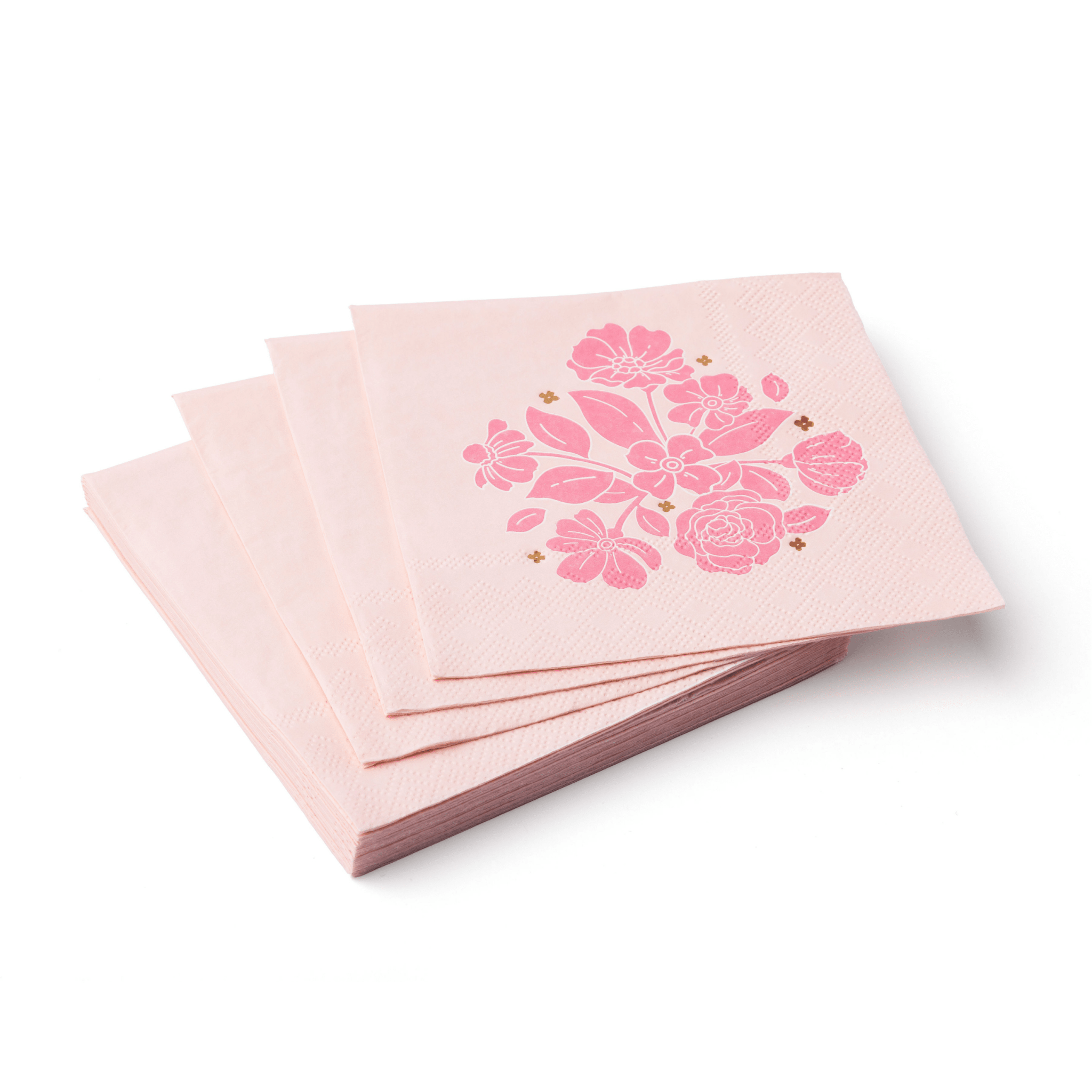 Petal Pink Elegant Floral Cocktail Napkins - bubblegum market