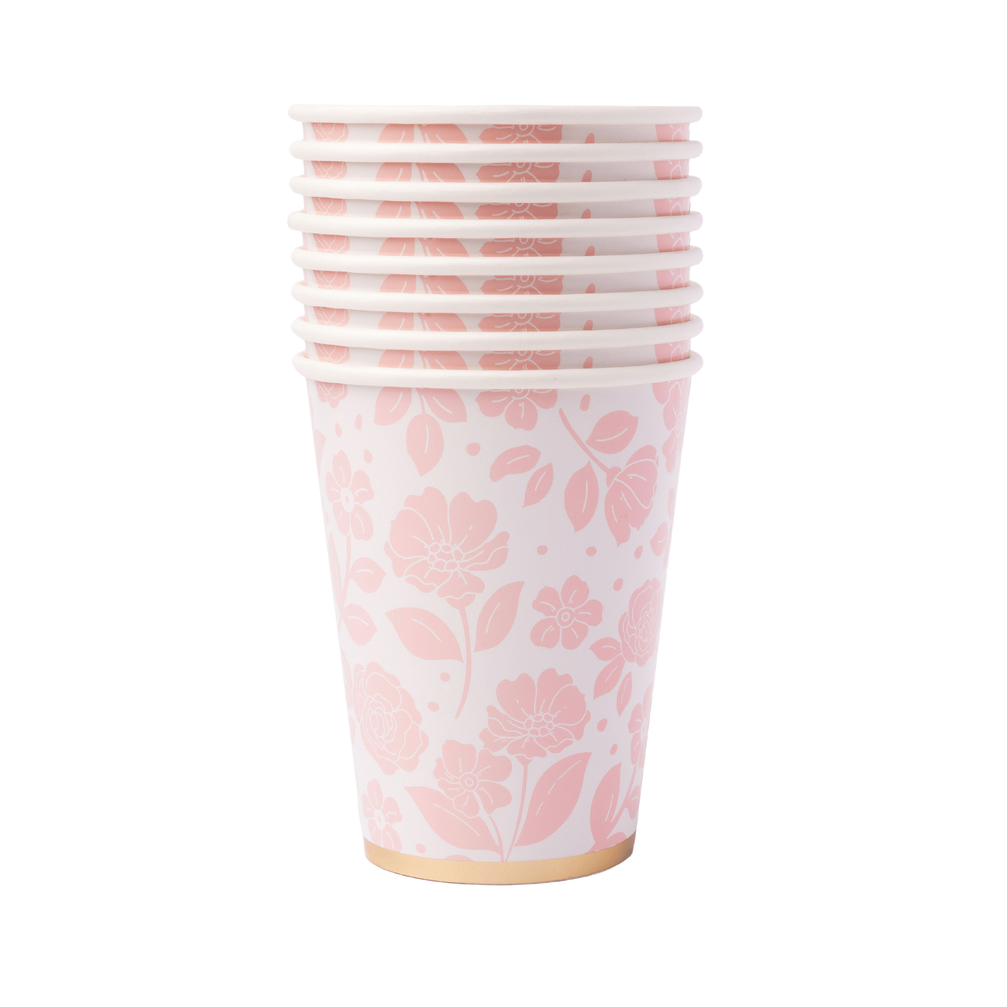 Petal Pink Elegant Floral Cups - bubblegum market