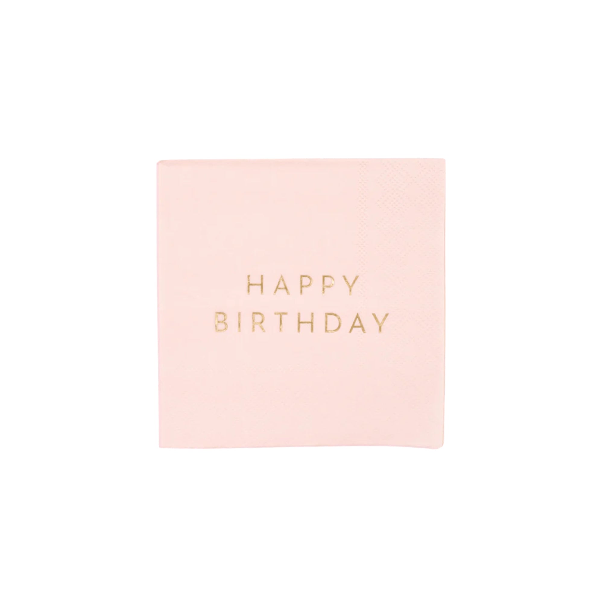 Petal Pink Signature HAPPY BIRTHDAY Cocktail Napkins - bubblegum market