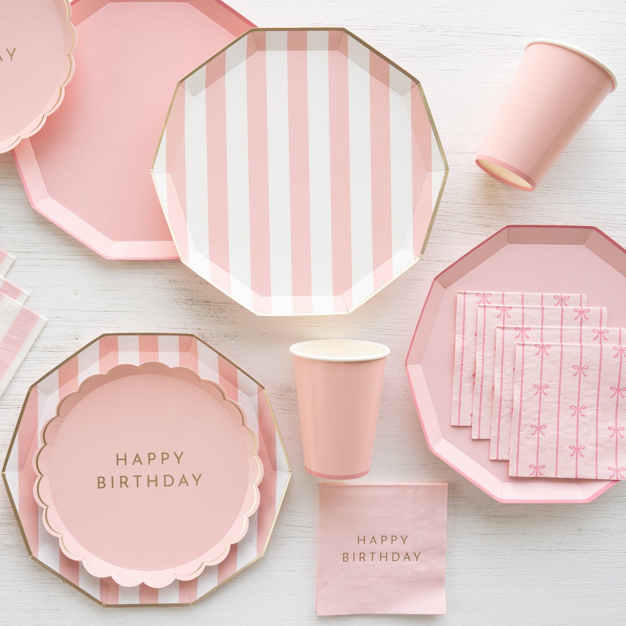 Petal Pink Signature Paper Party Cups - bubblegum market