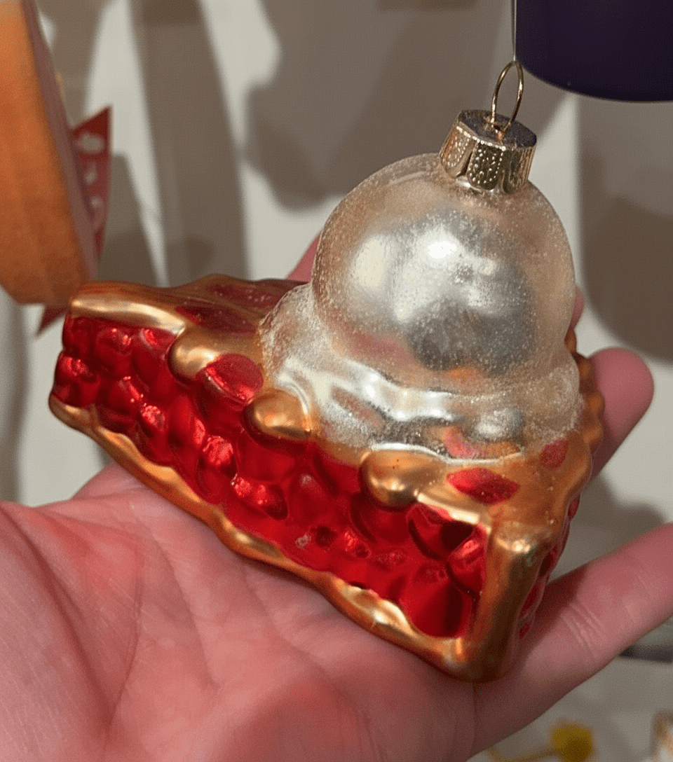 Pie A'la Mode Ornament 3.25" - bubblegum market