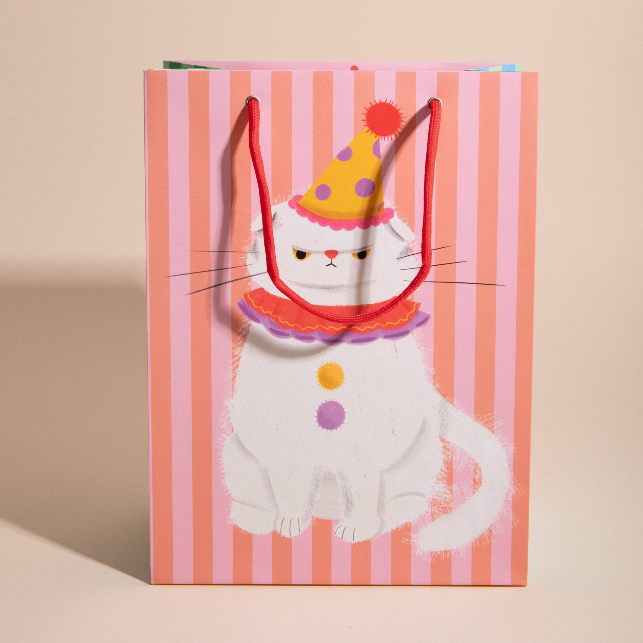 PIERROT THE CAT Large Gift Bag - bubblegum market
