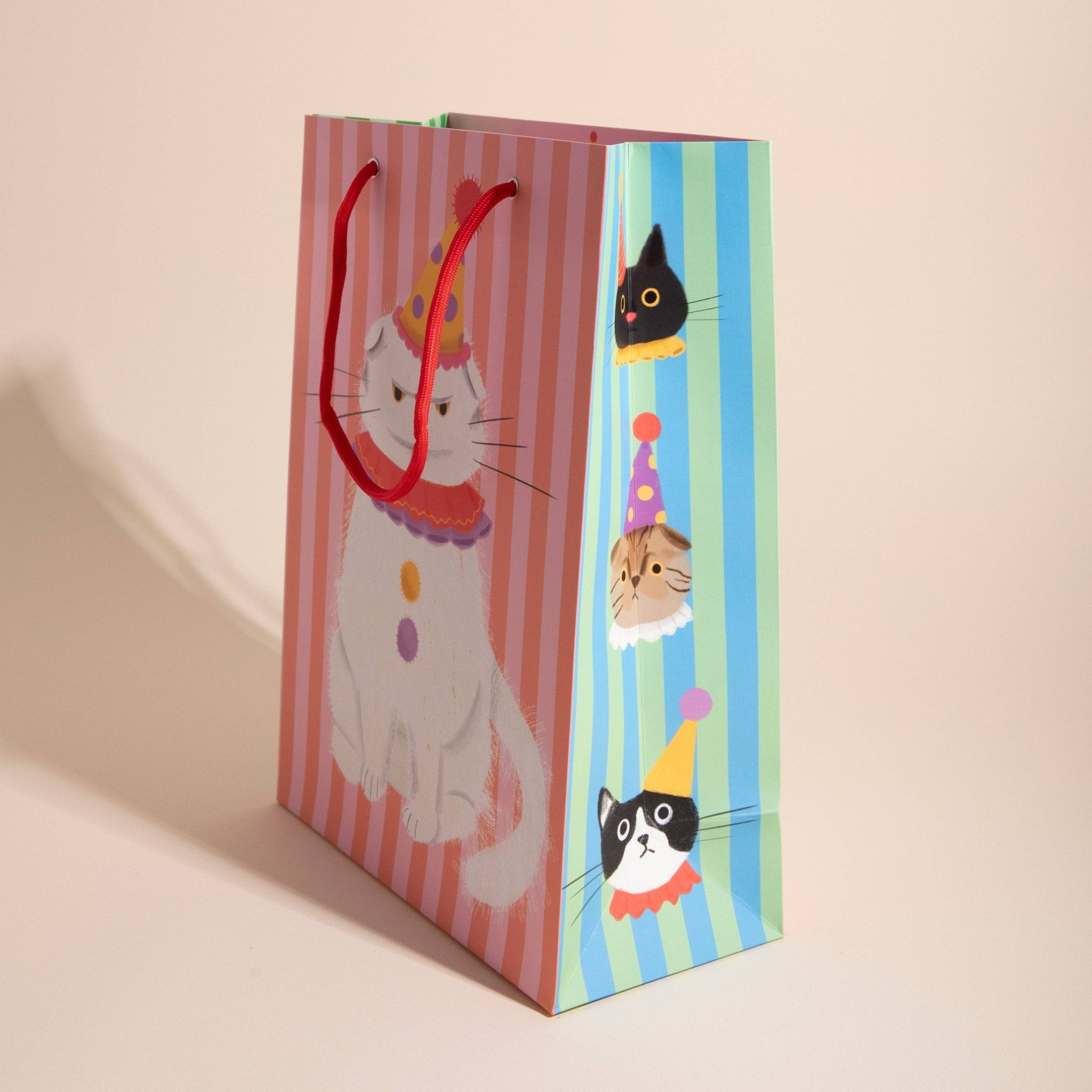 PIERROT THE CAT Large Gift Bag - bubblegum market