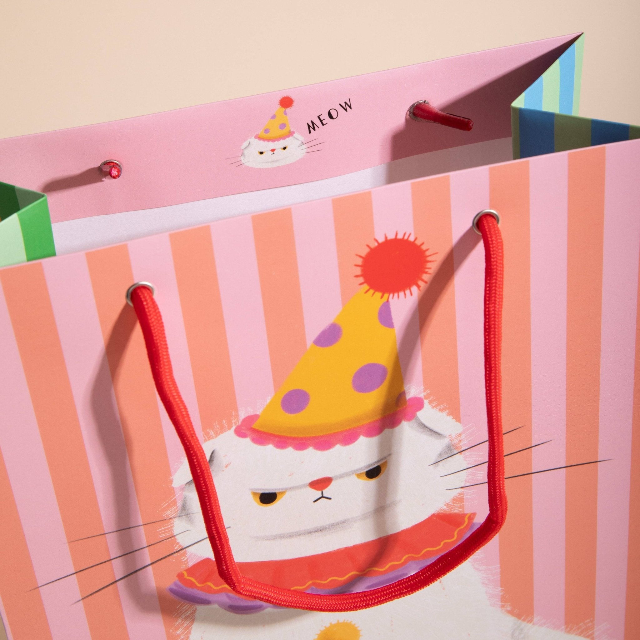 PIERROT THE CAT Large Gift Bag - bubblegum market