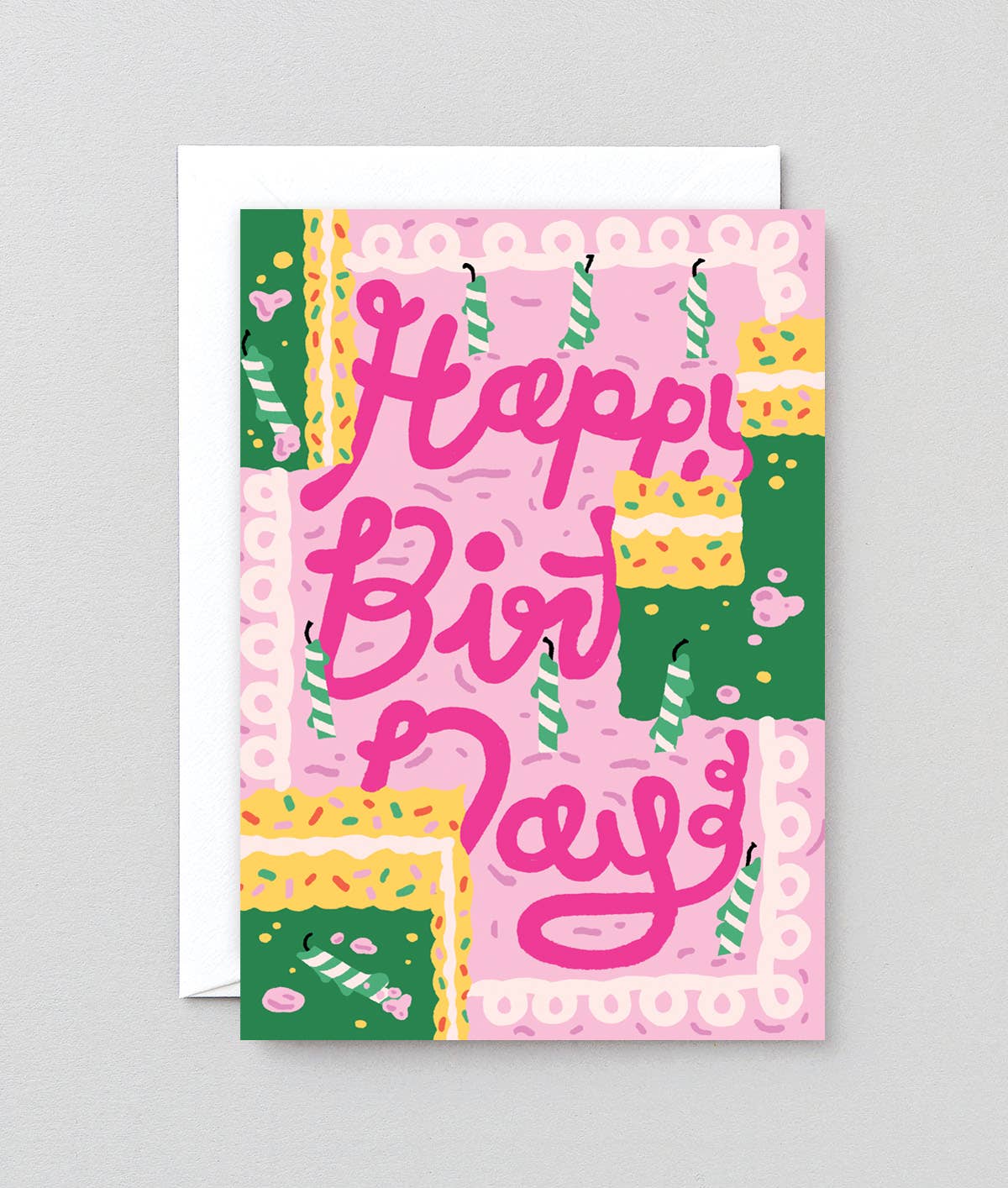 'Pink Birthday Cake' Greeting Card - bubblegum market