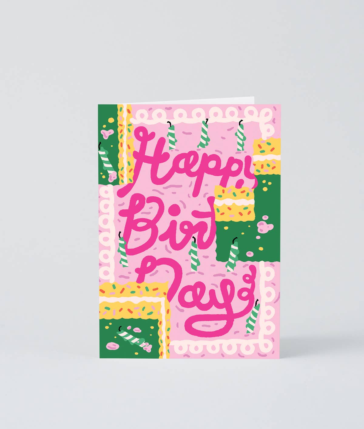 'Pink Birthday Cake' Greeting Card - bubblegum market