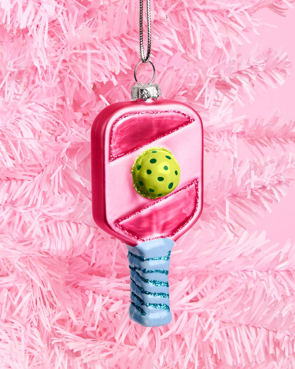 Pink & Blue Pickleball Ornament 4.5" - bubblegum market