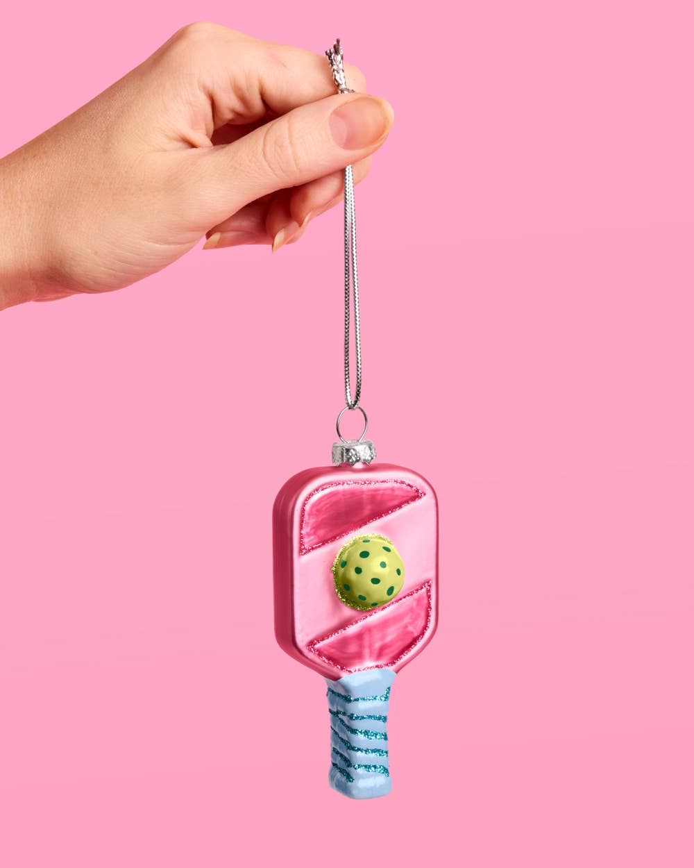 Pink & Blue Pickleball Ornament 4.5" - bubblegum market