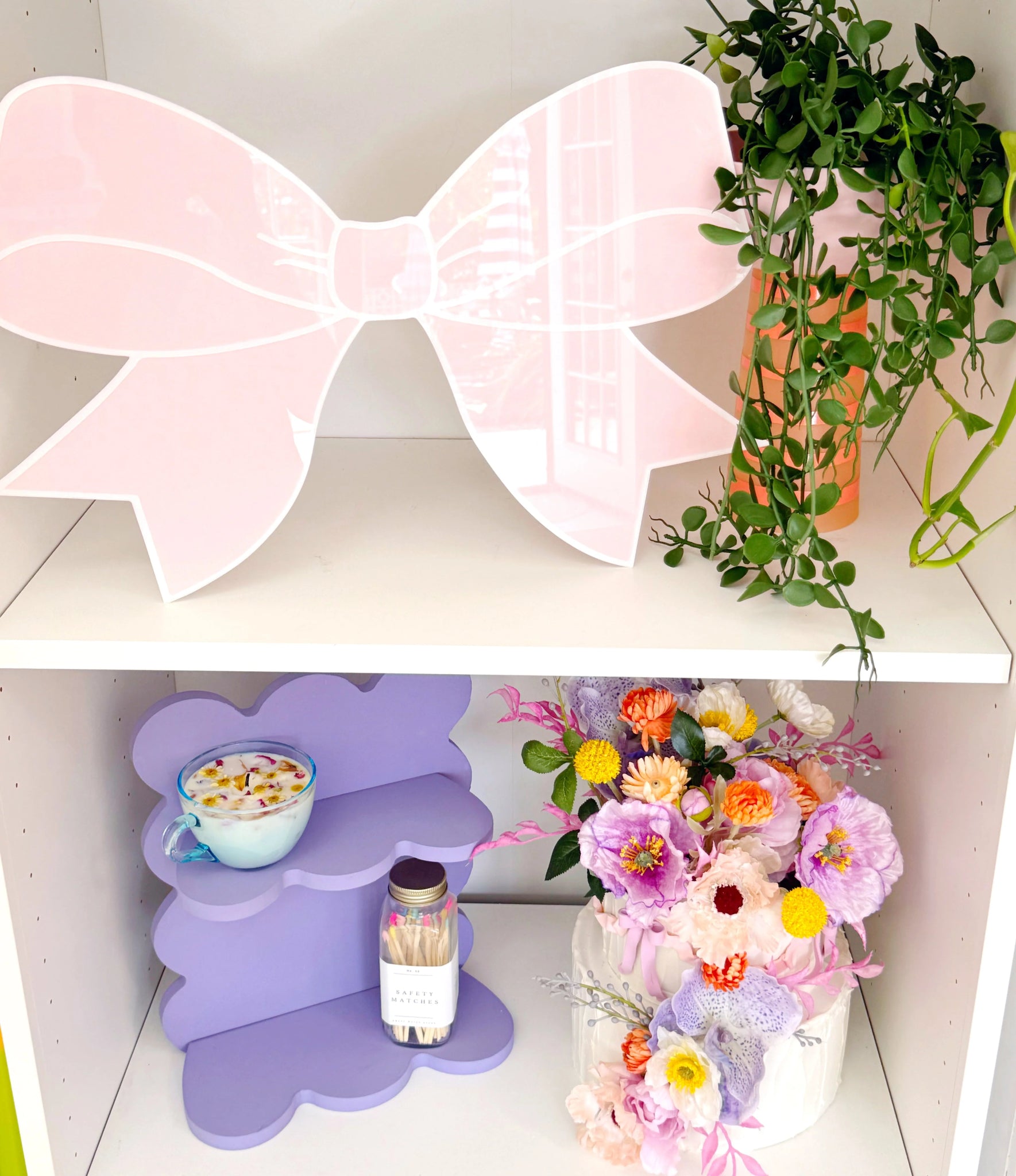 Pink Bow Acrylic Serving Board - bubblegum market