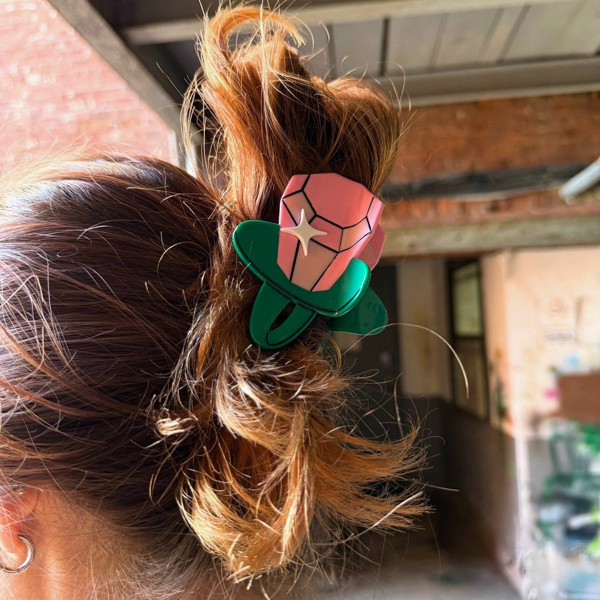 Pink Candy Ring Hair Claw - bubblegum market